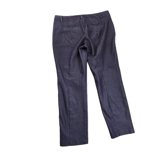 Elle Womens Size 4 Blue Low Rise Straight Ankle Slacks Woven Pants - Picture 3 of 7